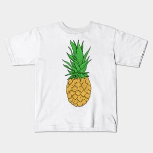 Pineapple hand drawn fruits summer Kids T-Shirt